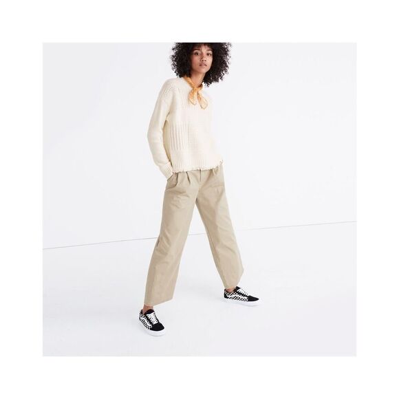 Madewel Stitchmix Pullover Sweater Top Ivory Size M G9617 MSRP $98 - Picture 1 of 11
